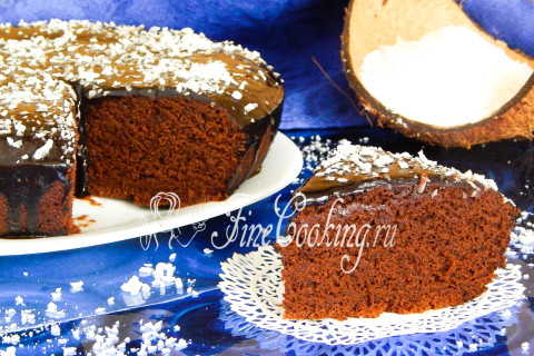 Шоколадно-кокосовый пирог. Шаг 11