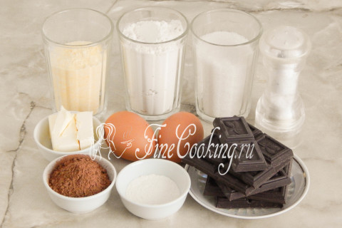 Шоколадное печенье с кукурузной мукой. Шаг 1
