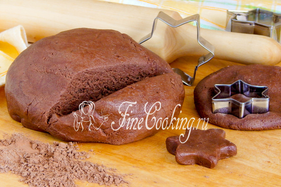 Шоколадное песочное тесто