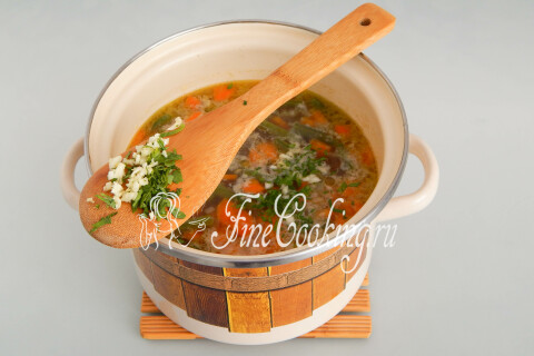 Суп с яйцом и стручковой фасолью. Шаг 9