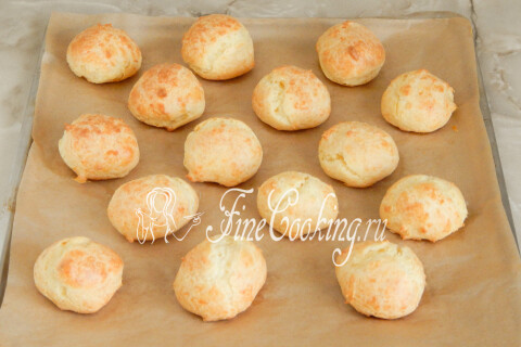 Сырные заварные булочки (гужеры). Шаг 15