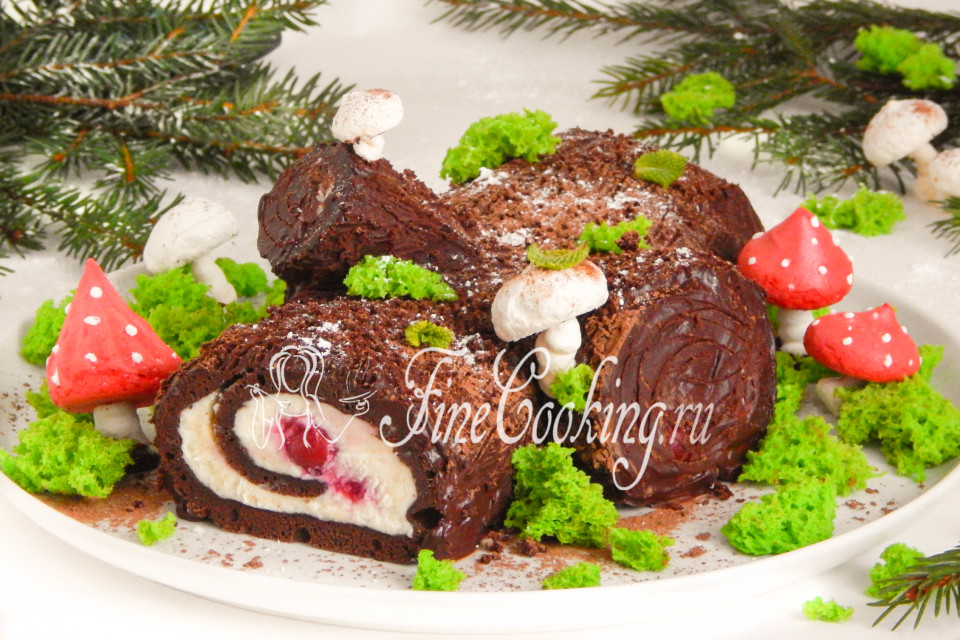 Торт Рождественское полено: рецепт и способы приготовления