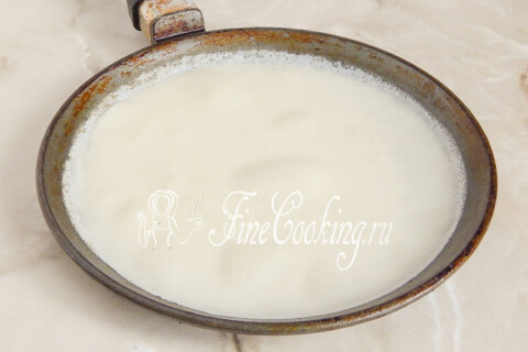 Вкусные блинчики на сыворотке. Шаг 7