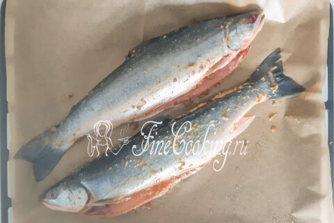 Вкусный голец, запеченный в духовке. Шаг 6