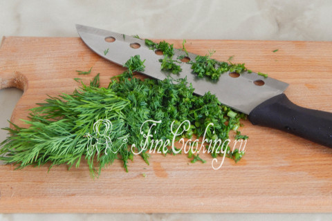 Зеленый салат с редисом. Шаг 3